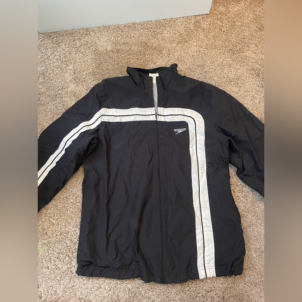 Speedo Black Jacket with White Accents
